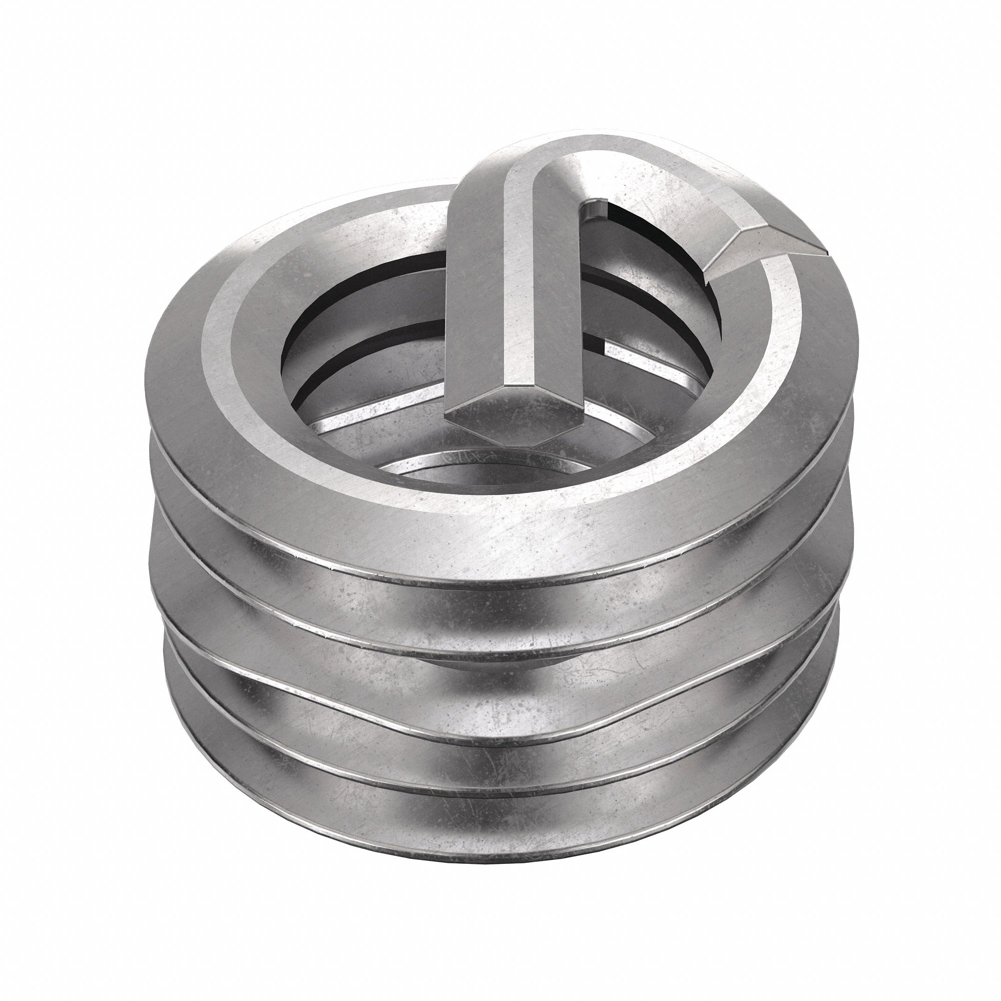 Helical Insert: Tanged Tang Style, Free-Running, M6-1.00 Thread Size, Plain, 1, 000 PK