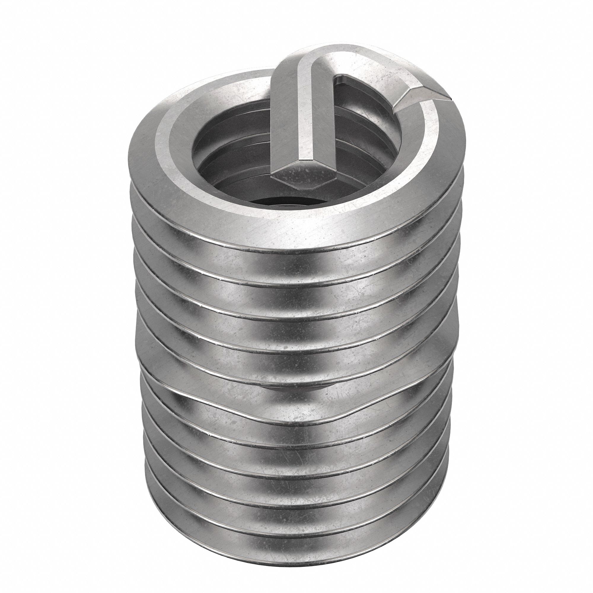Helical Insert: Tanged Tang Style, Free-Running, M6-1.00 Thread Size, Plain, Plain, 500 PK