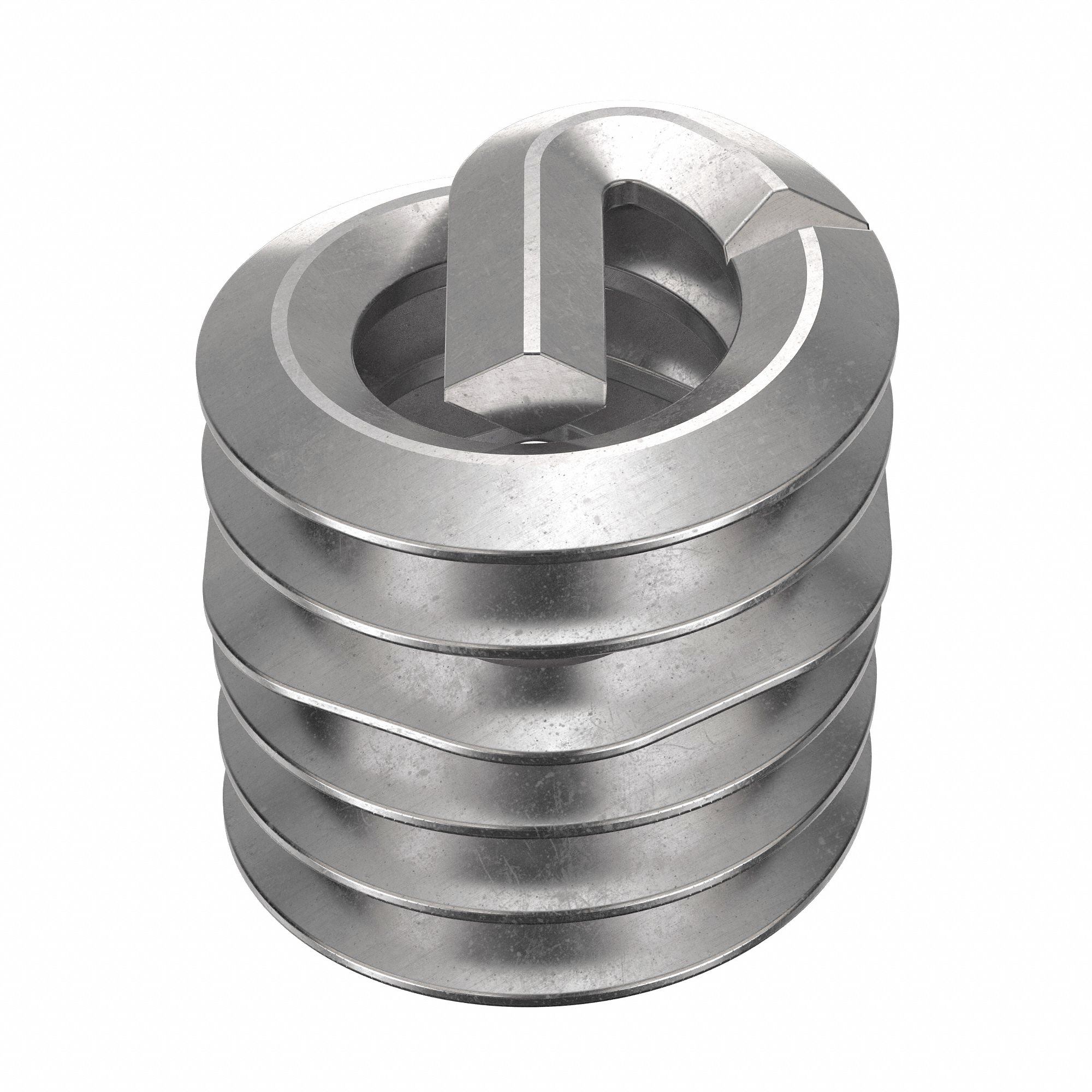 Helical Insert: Tanged Tang Style, Free-Running, #6-32 Thread Size, Plain, Plain, 1, 000 PK
