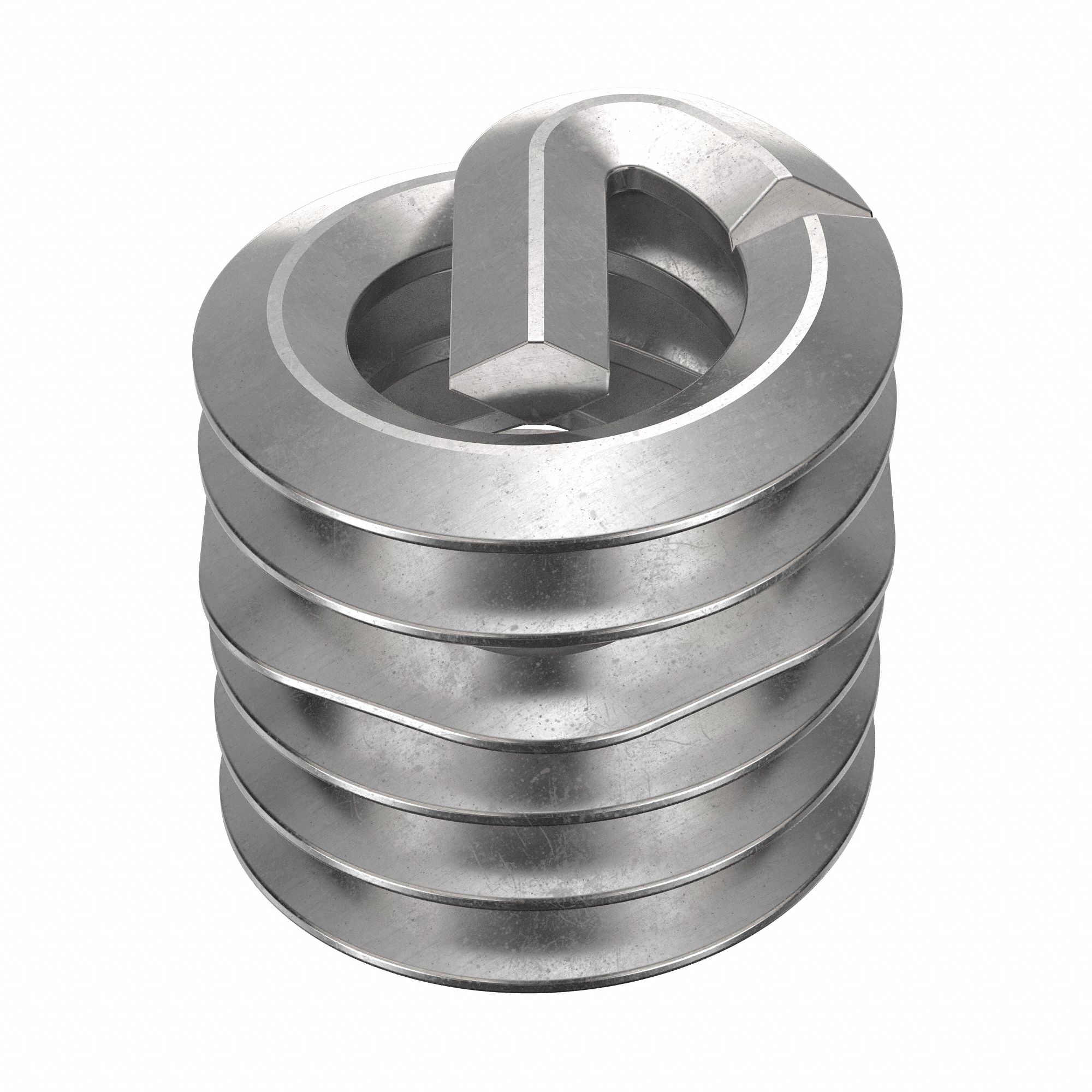 Helical Insert: Tanged Tang Style, Screw-Locking, #4-40 Thread Size, Plain, 1, 000 PK