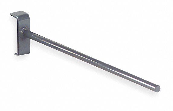 Bin Cart Spindle: 37 in Overall Lg, 5 in Overall Wd, 3 in Overall Ht, Steel, Gray