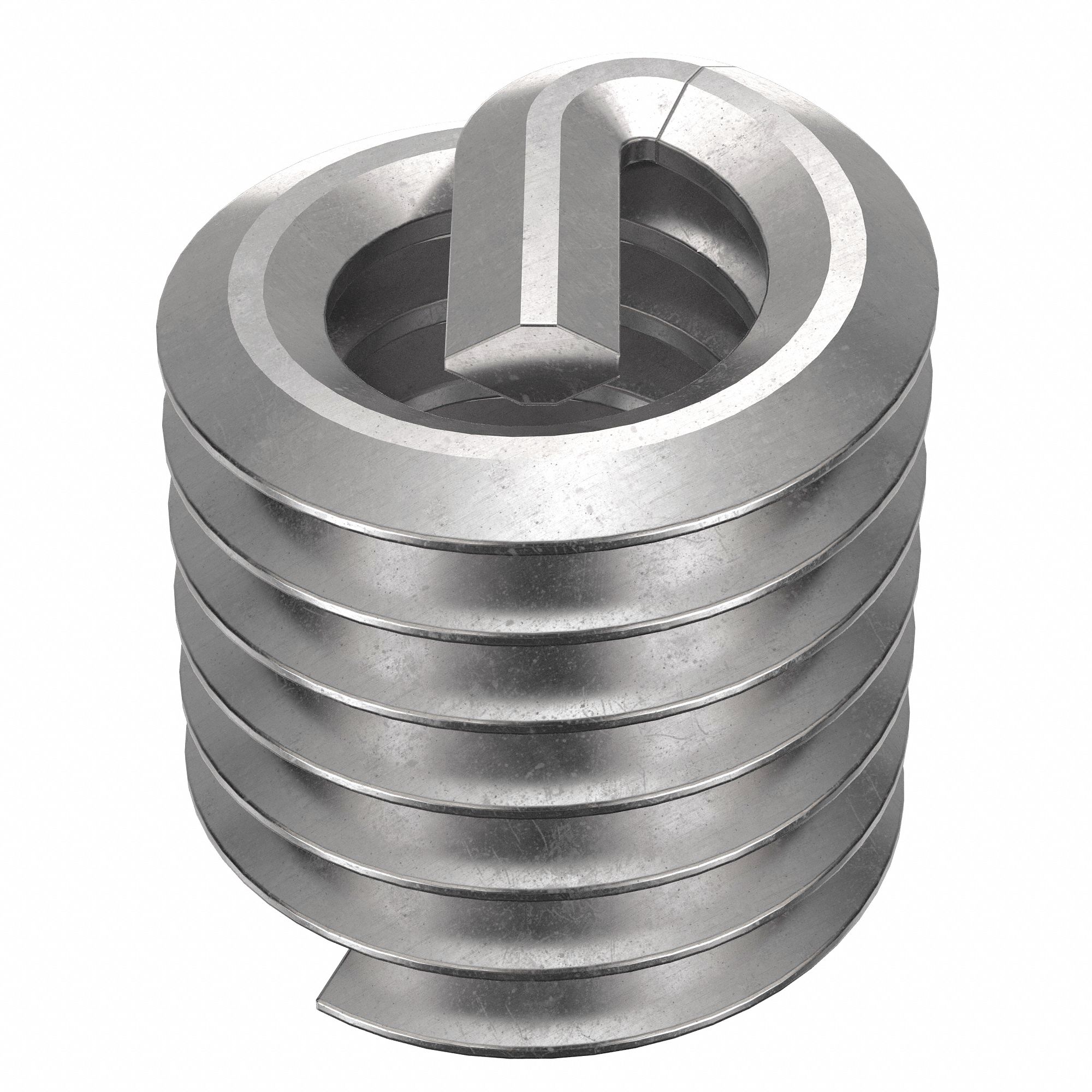 Helical Insert: Tanged Tang Style, Free-Running, #5-40 Thread Size, Stainless Steel, 12 PK