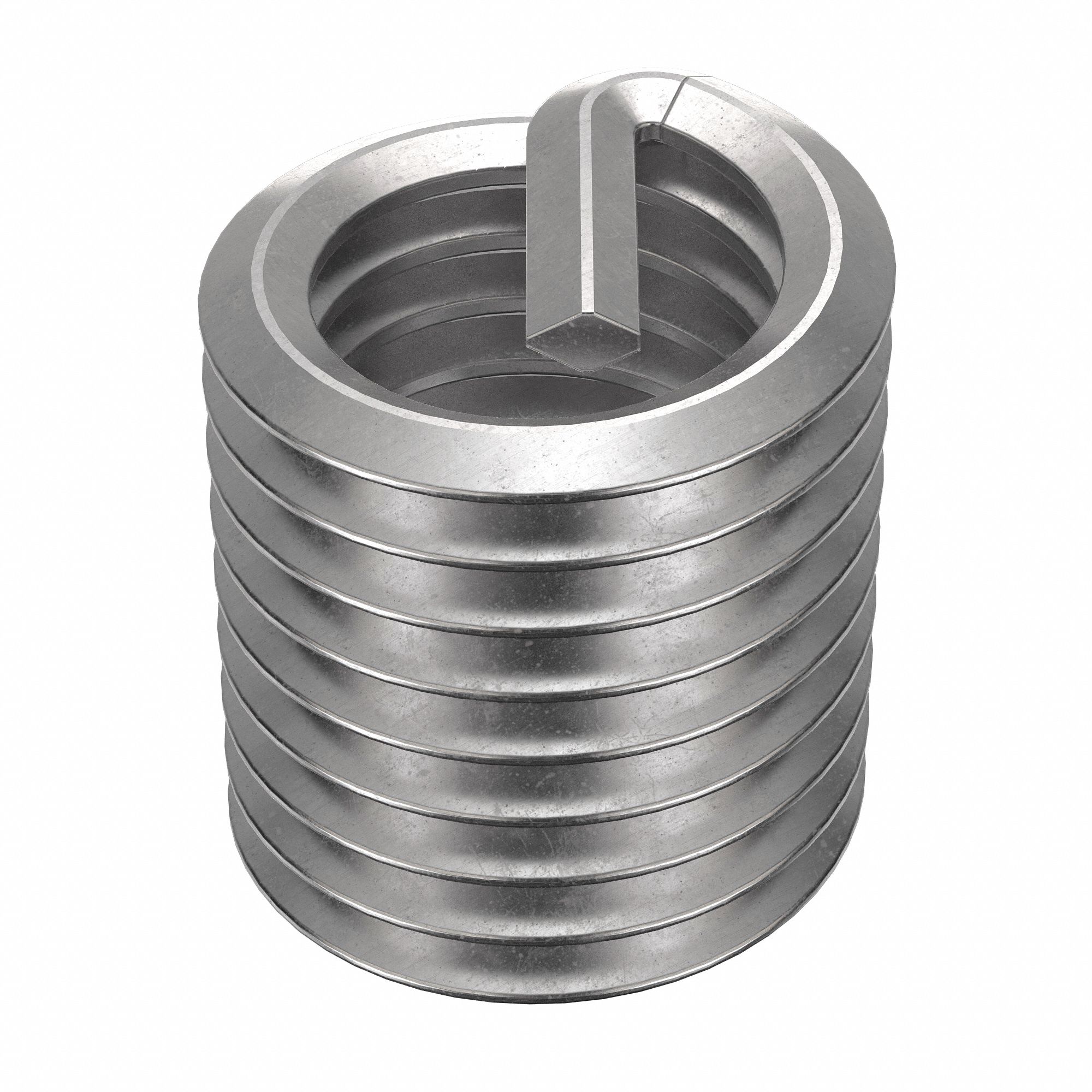 Helical Insert: Tanged Tang Style, Free-Running, 9/16"-12 Thread Size, Plain, Plain, 6 PK