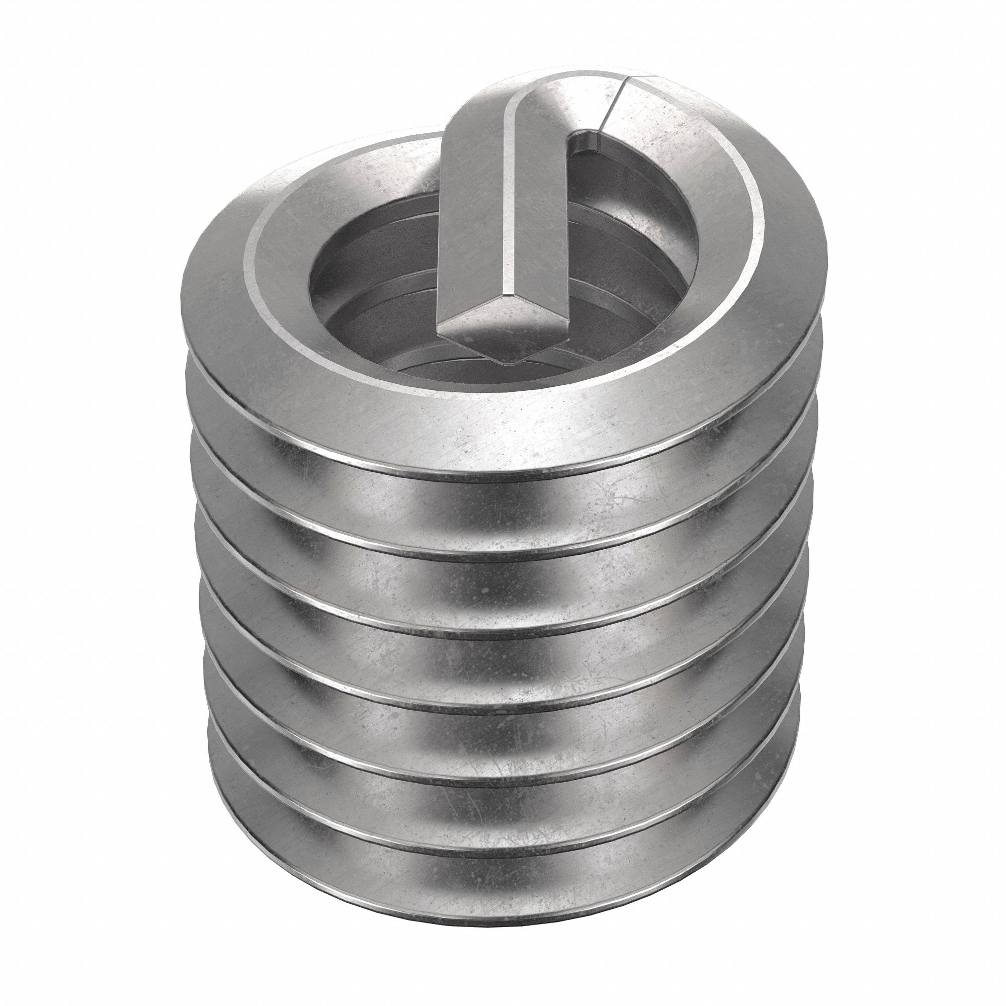 Helical Insert: Tanged Tang Style, Free-Running, 1/4"-18 Thread Size, Plain, Plain, 12 PK