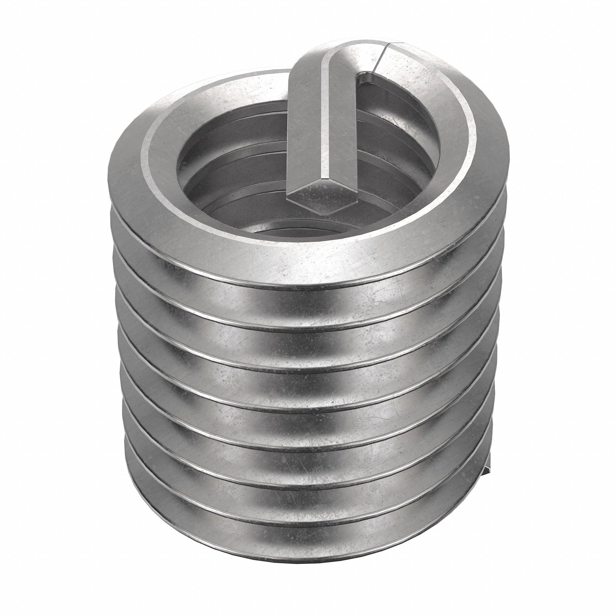 Helical Insert: Tanged Tang Style, Free-Running, 7/16"-14 Thread Size, Plain, Plain, 6 PK
