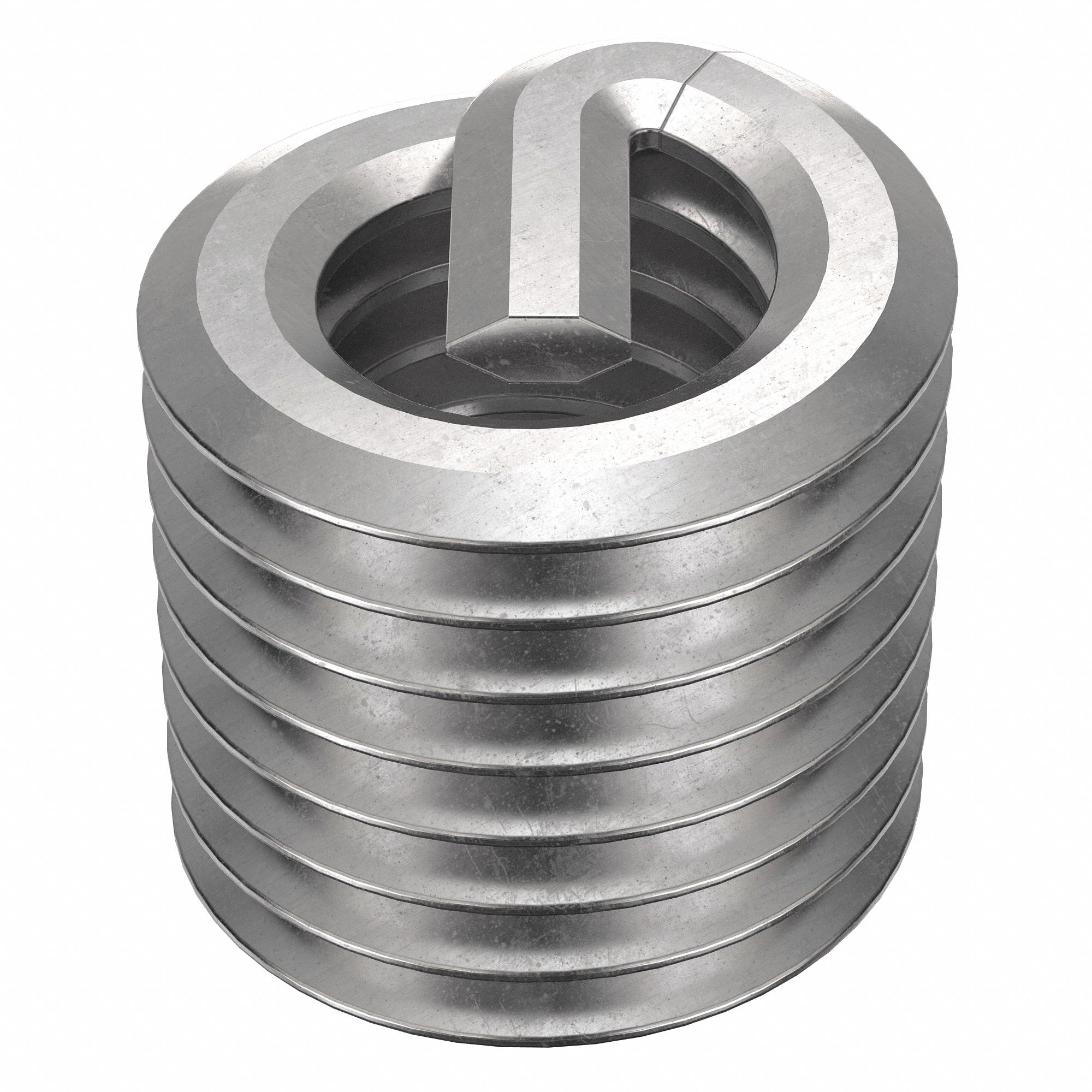 Helical Insert: Tanged Tang Style, Free-Running, M3-0.50 Thread Size, Plain, Plain, 12 PK