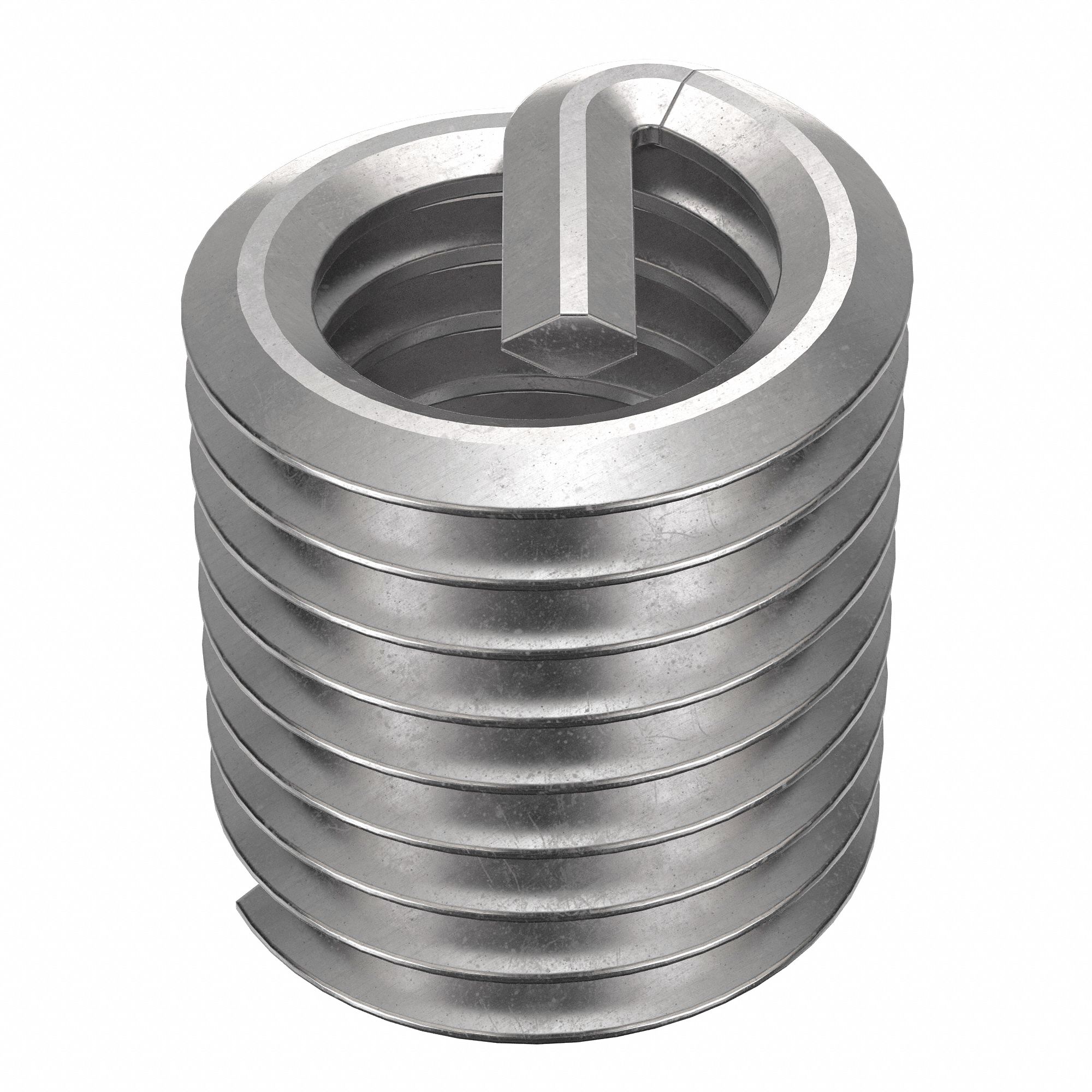 Helical Insert: Tanged Tang Style, Free-Running, M8-1.25 Thread Size, Plain, Plain, 12 PK
