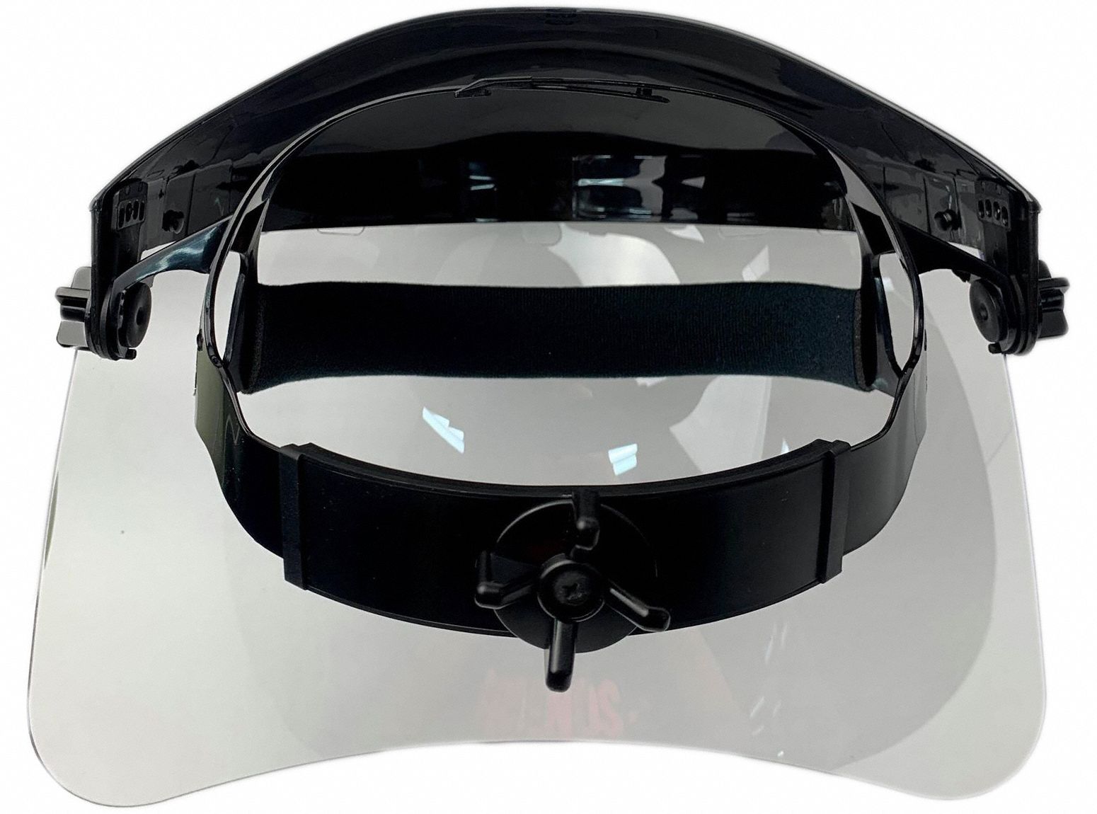 CONDOR Ratchet Face Shield Assembly Clear Visor, Polycarbonate, Ratchet, Black, 8 in Visor Ht