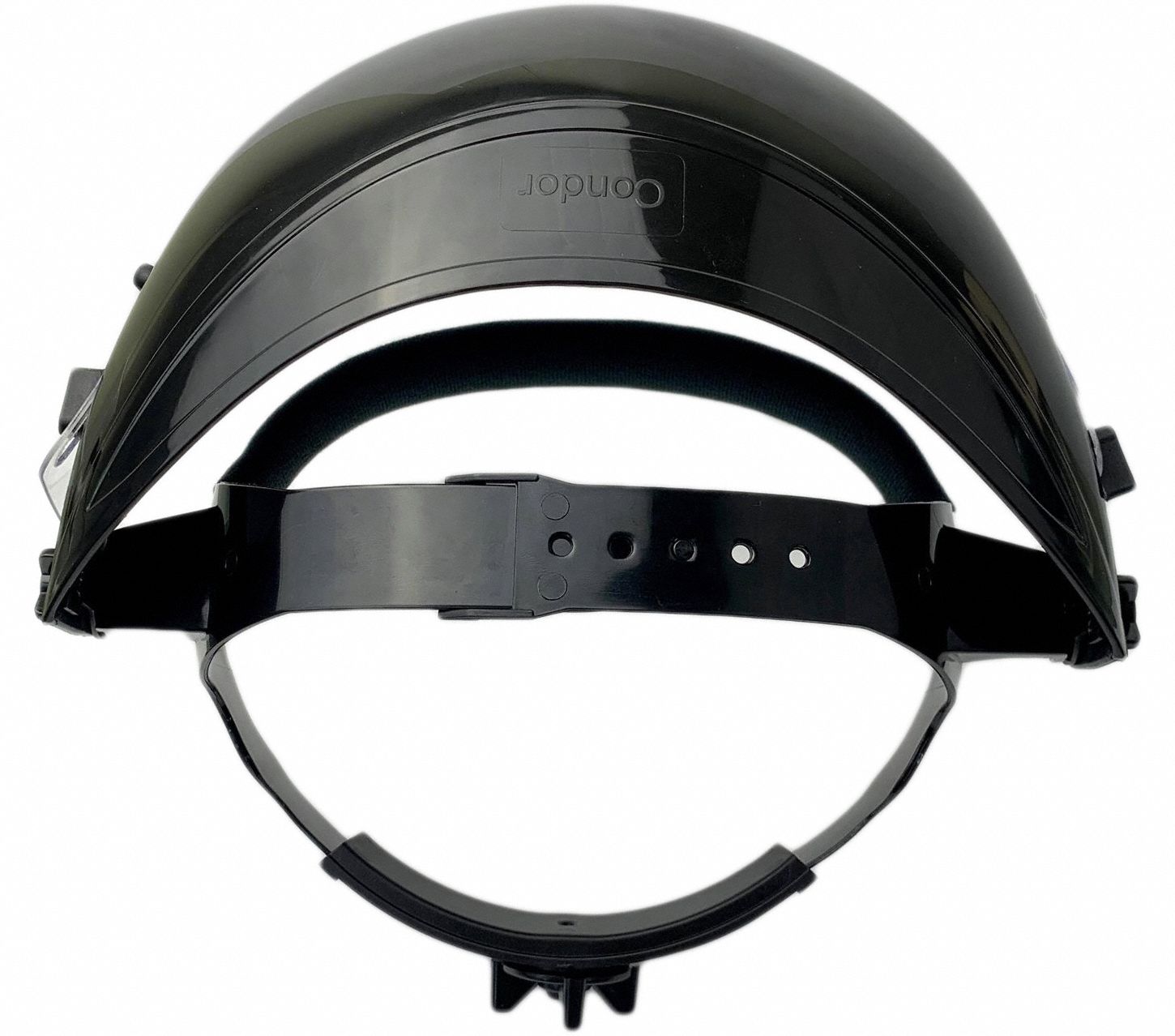 CONDOR Ratchet Face Shield Assembly Clear Visor, Polycarbonate, Ratchet, Black, 8 in Visor Ht