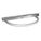 FACESHIELD FRAME, FULL BRIM, SILVER, ALUMINUM, 4½ IN, METAL DETECTABLE