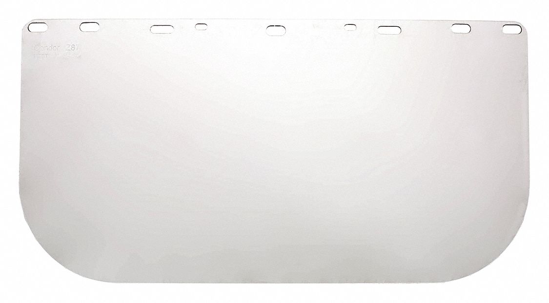 FACESHIELD VISOR, CLEAR, PC, 15½ X 8 X0.04 IN, FOR USE WITH 4EZC9, REUSABLE