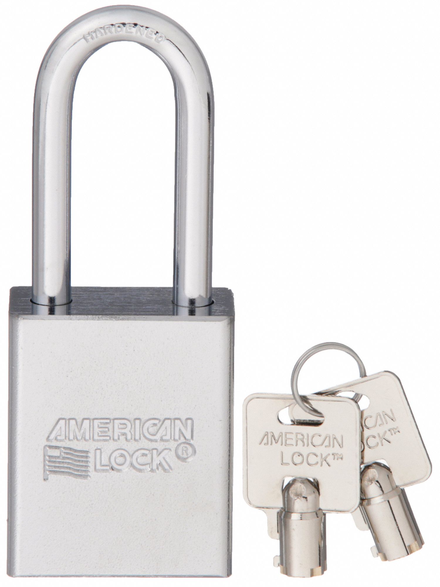 KEYED PADLOCK, 2 IN VERTICAL SHACKLE CLEARANCE, 3/4 IN HORIZONTAL SHACKLE CLEARANCE, 5/16 IN SHACKLE DIAMETER, SILVER