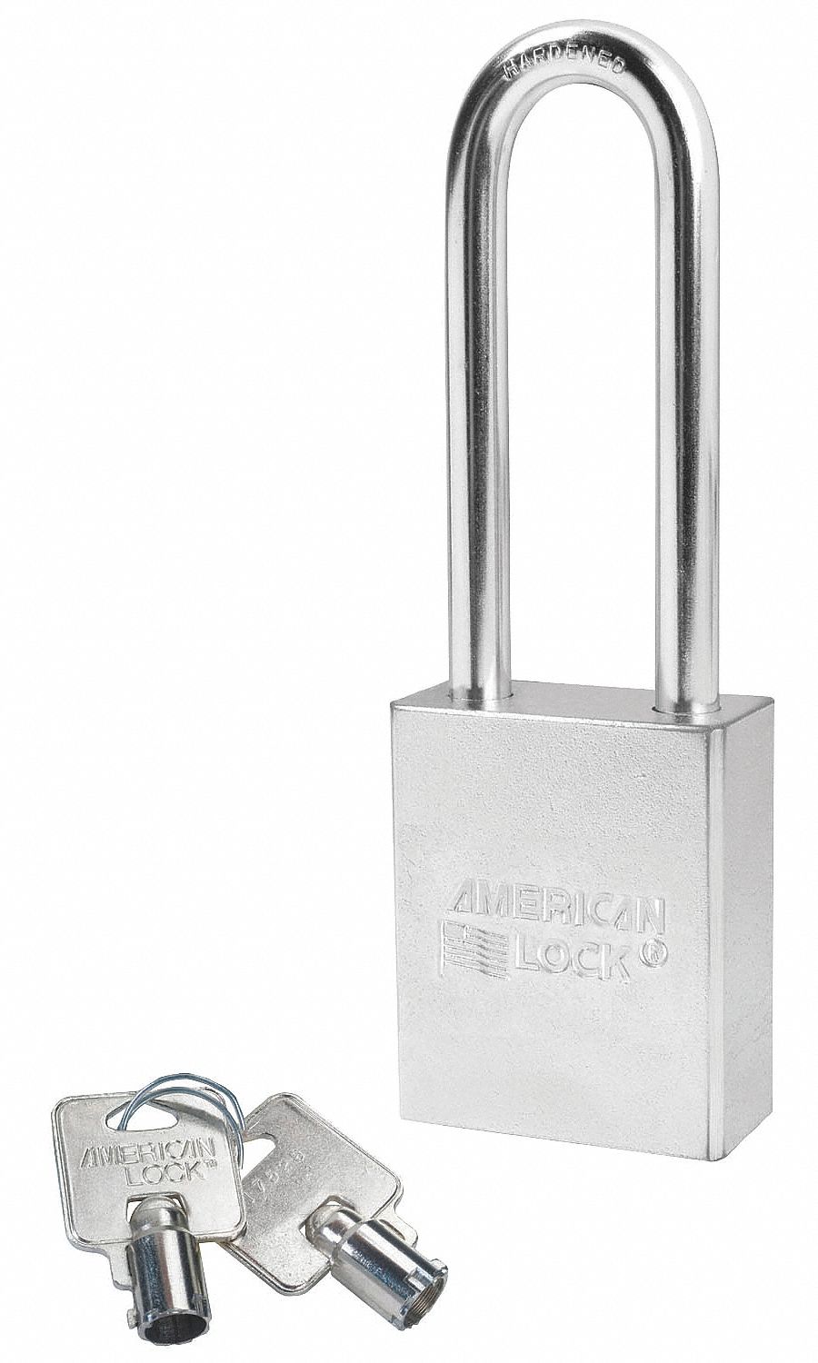 KEYED PADLOCK,3/4 IN,RECTANGLE,SILVER
