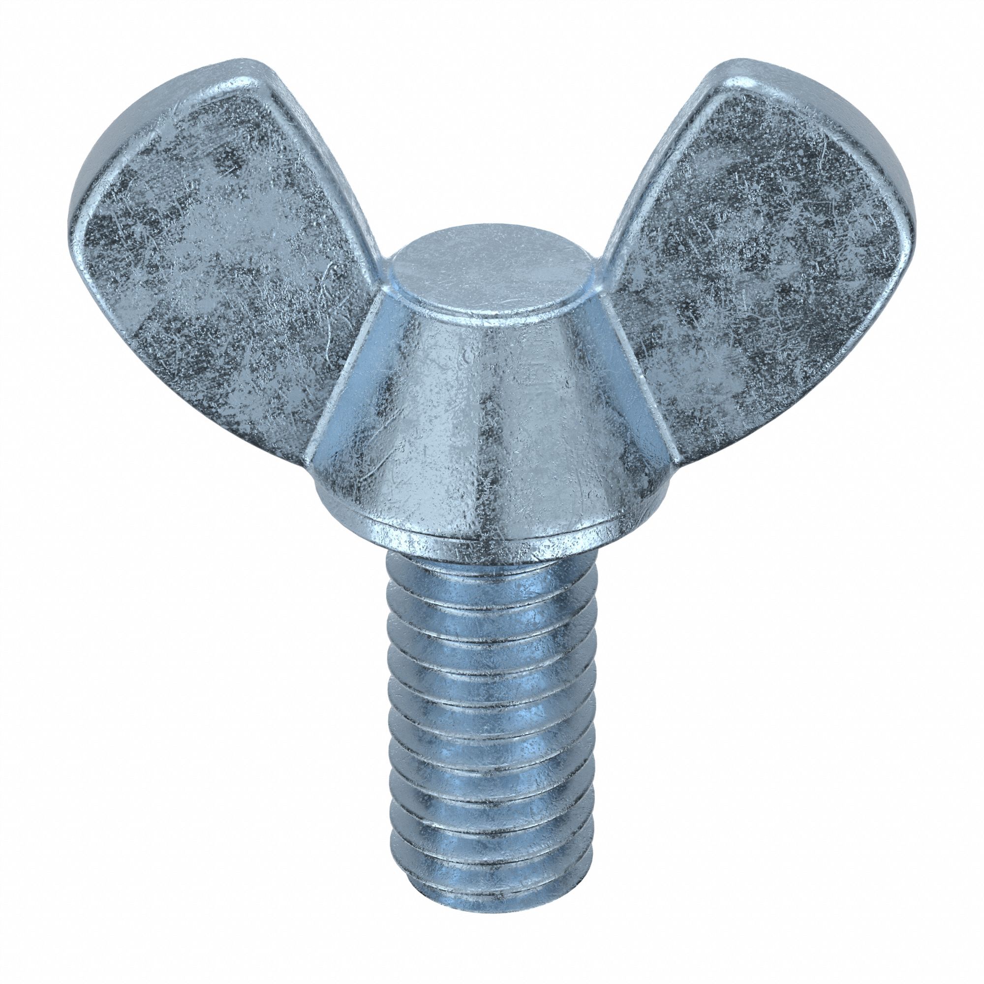 Thumb Screw: 5/16"-18 Thread Size, 3/4 in Lg, Smooth, Wing, Iron, Zinc-Plated