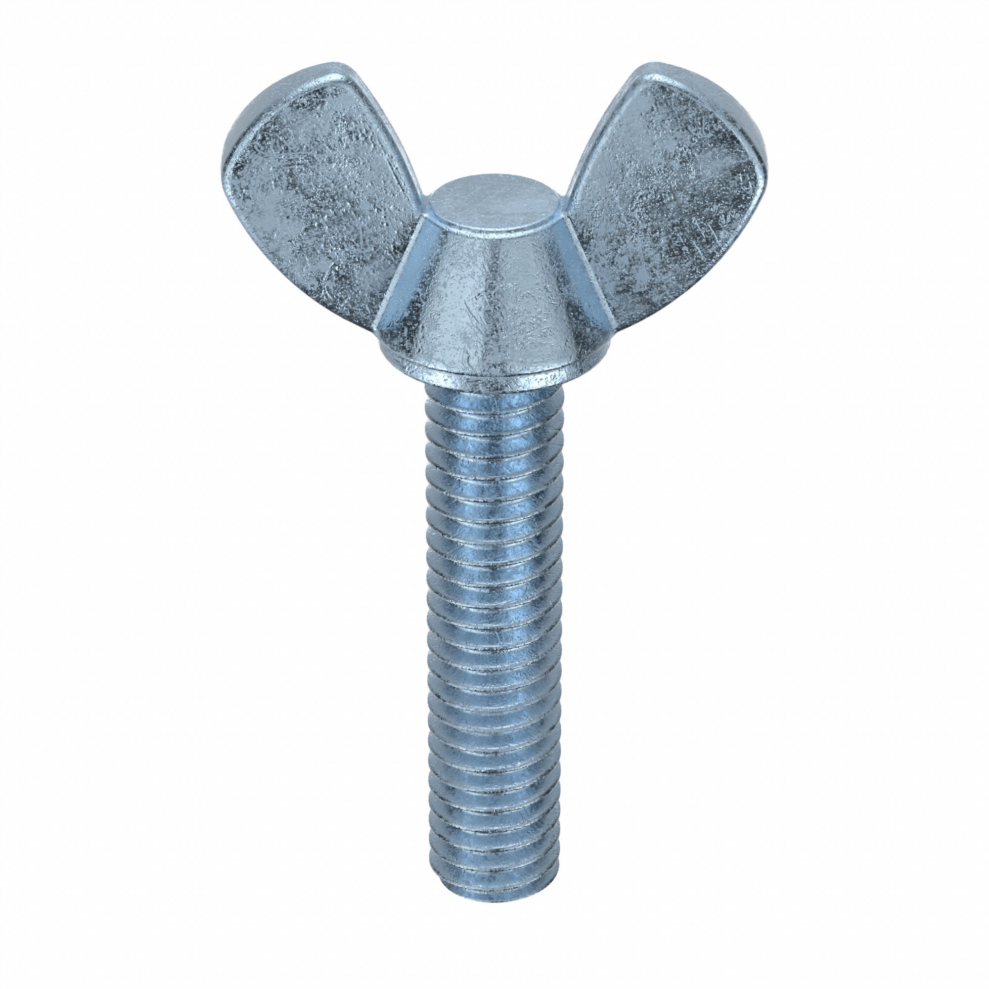 Thumb Screw: 5/16"-18 Thread Size, 1 1/2 in Lg, Smooth, Wing, Iron, Zinc-Plated