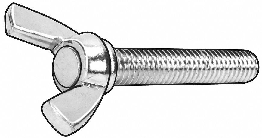 10mm Long Iron Wing-Head Thumb Screw M5 x 0.8mm Thread Size