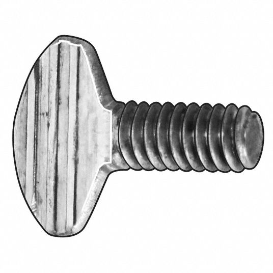 GRAINGER APPROVED Thumb Screw, Spade, 1/420, 3/4 L, PK5 4EZT9