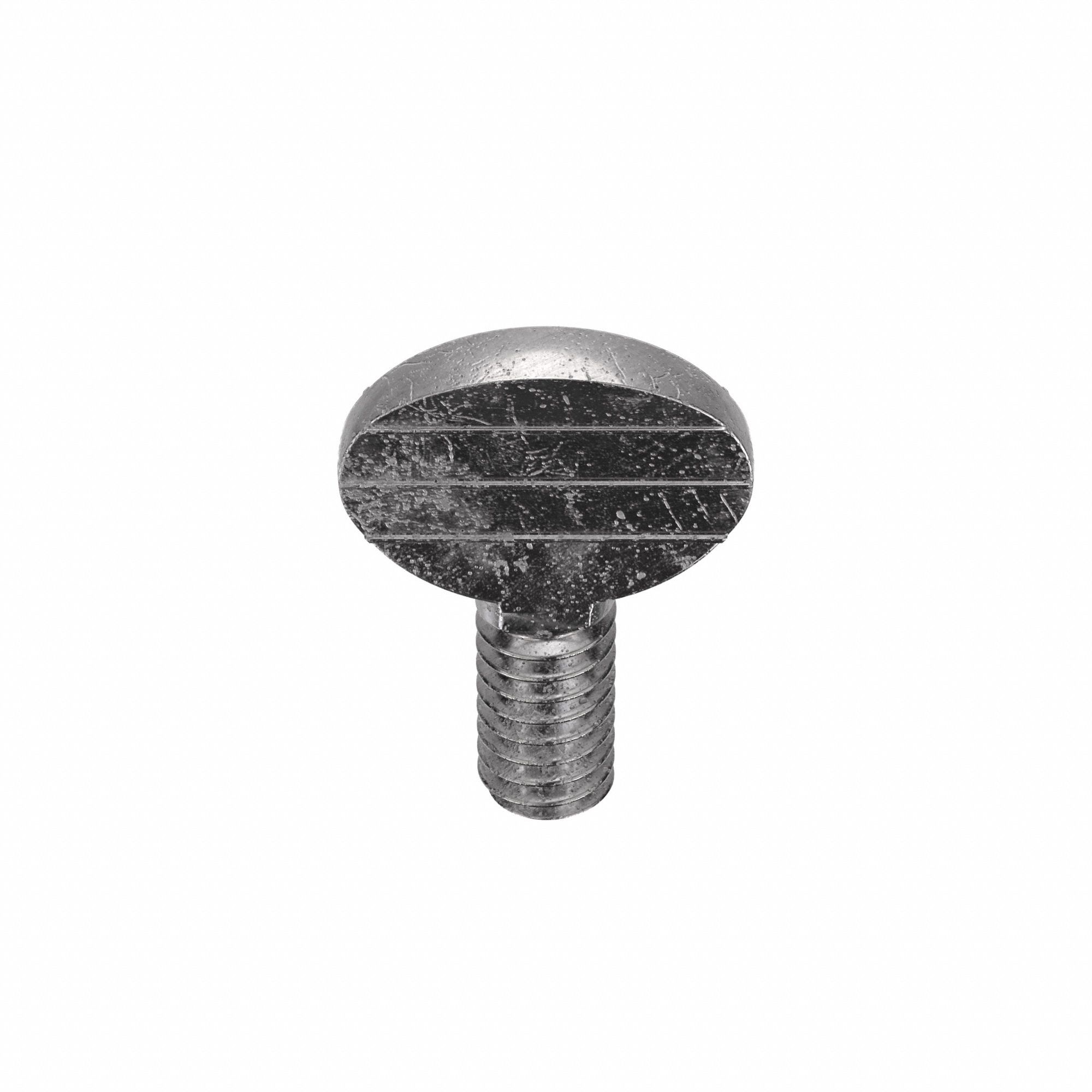 Thumb Screw: 1/4"-20 Thread Size, 1/2 in Lg, Smooth, Spade, 18-8, Stainless Steel, Plain, 5 PK