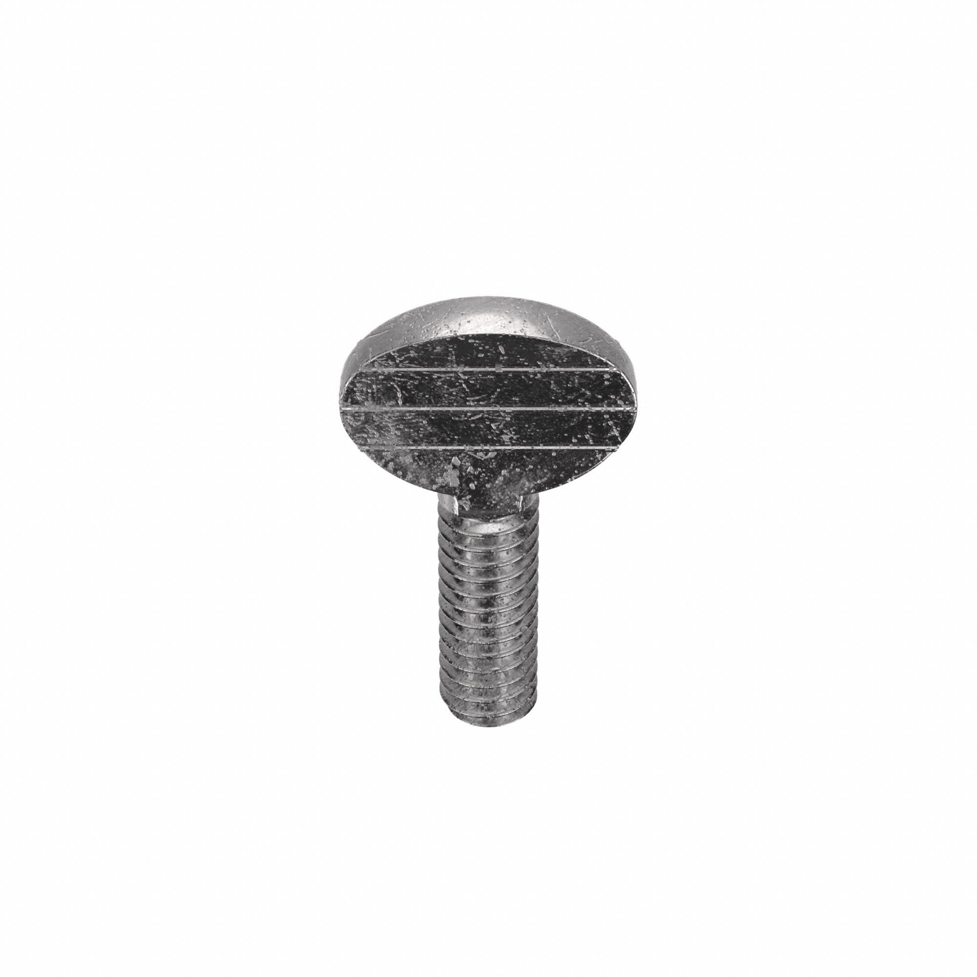 Thumb Screw: 1/4"-20 Thread Size, 3/4 in Lg, Smooth, Spade, 18-8, Stainless Steel, Plain, 5 PK