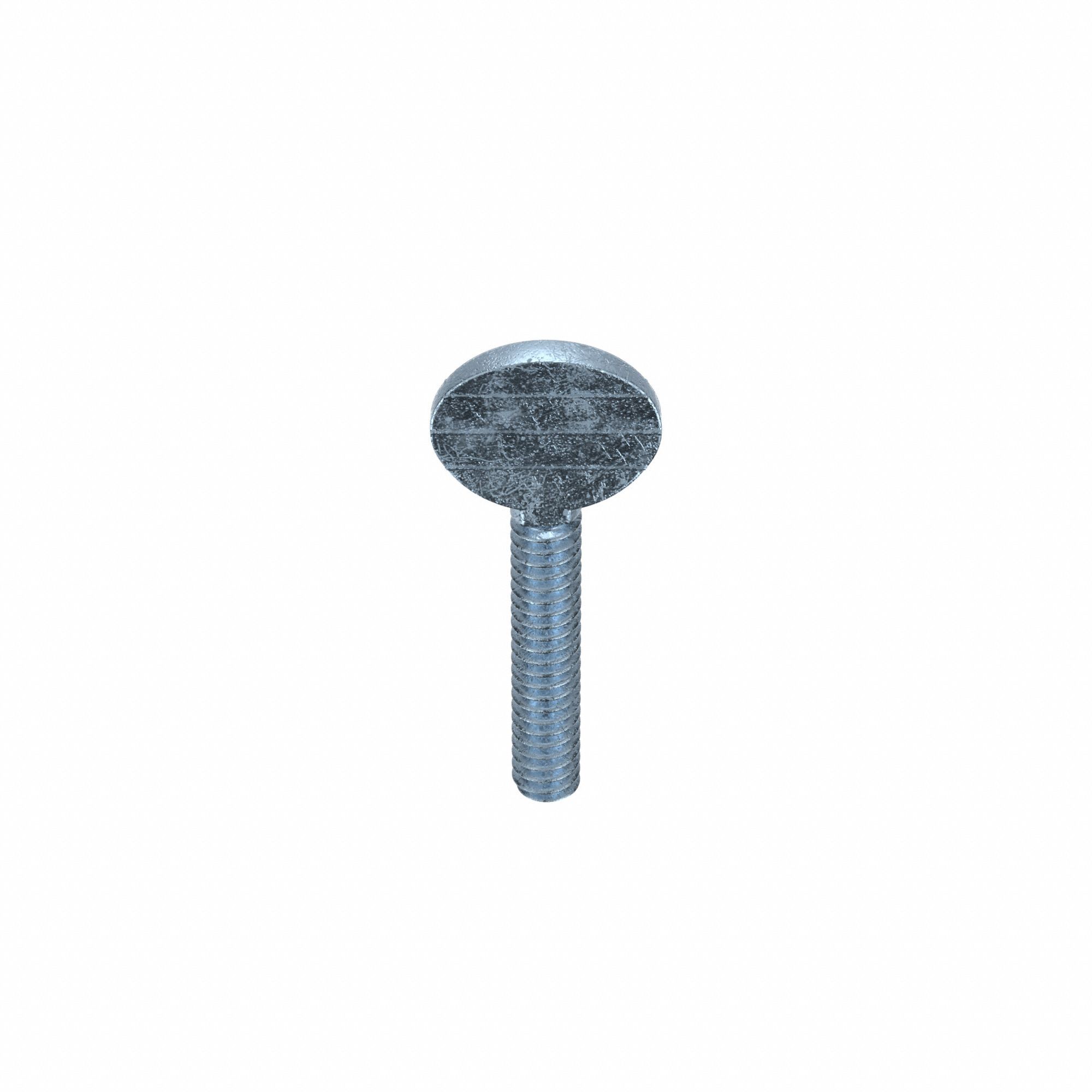 Thumb Screw: #6-32 Thread Size, 3/4 in Lg, Smooth, Spade, Steel, Zinc-Plated, 25 PK