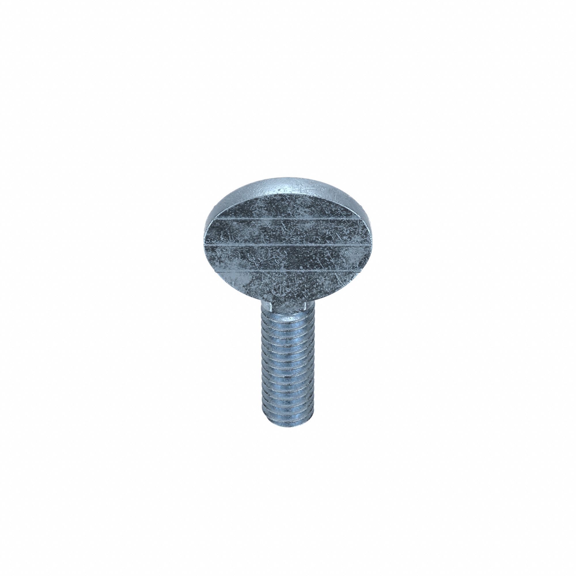 Thumb Screw: #8-32 Thread Size, 1/2 in Lg, Smooth, Spade, Steel, Zinc-Plated, 25 PK