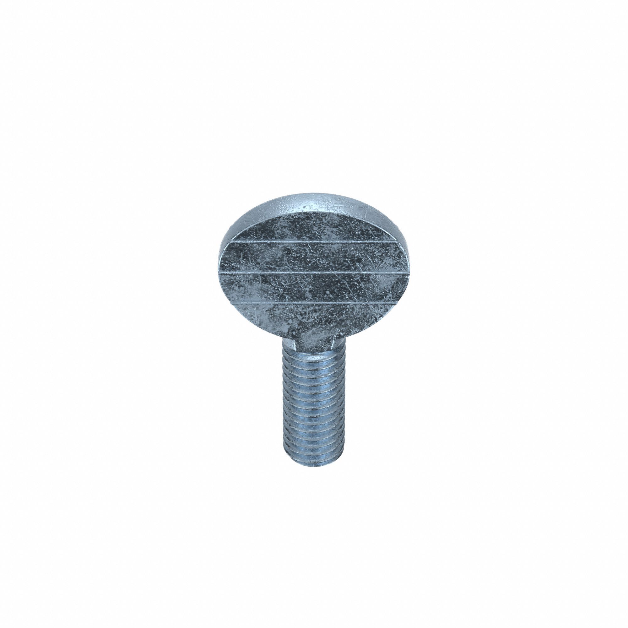 Thumb Screw: #10-32 Thread Size, 1/2 in Lg, Smooth, Spade, Steel, Zinc-Plated, 25 PK