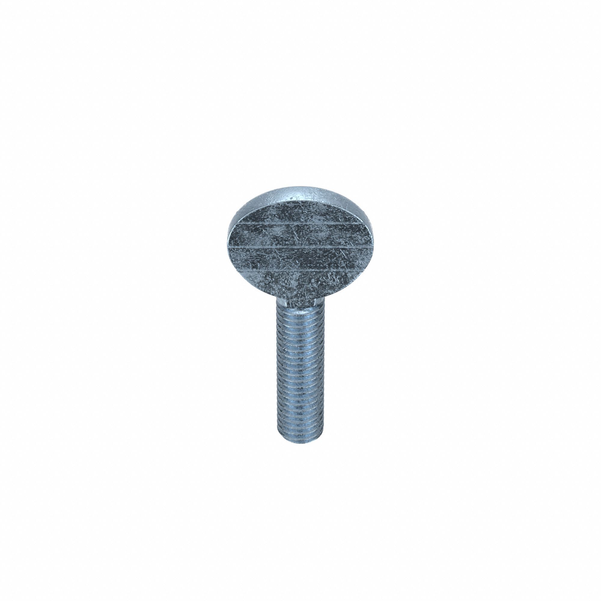 Thumb Screw: #10-32 Thread Size, 3/4 in Lg, Smooth, Spade, Steel, Zinc-Plated, 25 PK