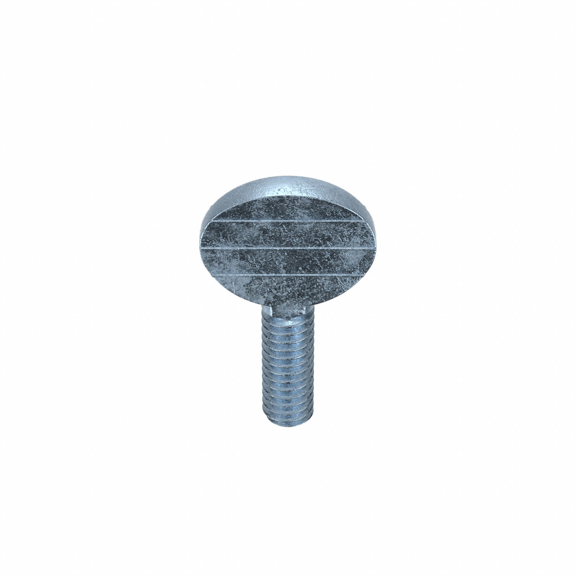 Thumb Screw: 1/4"-20 Thread Size, 3/4 in Lg, Smooth, Spade, Steel, Zinc-Plated, 25 PK