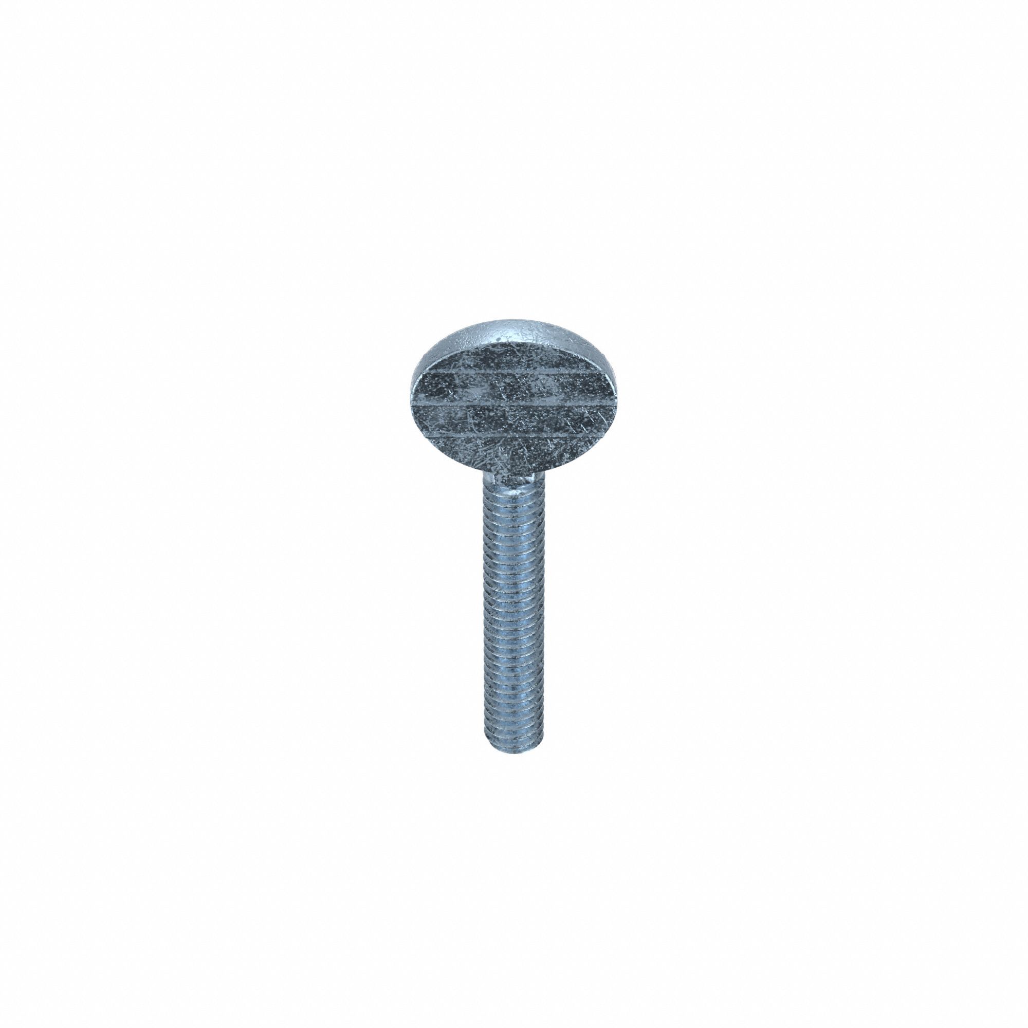 Thumb Screw: 1/4"-20 Thread Size, 1 1/2 in Lg, Smooth, Spade, Steel, Zinc-Plated, 25 PK