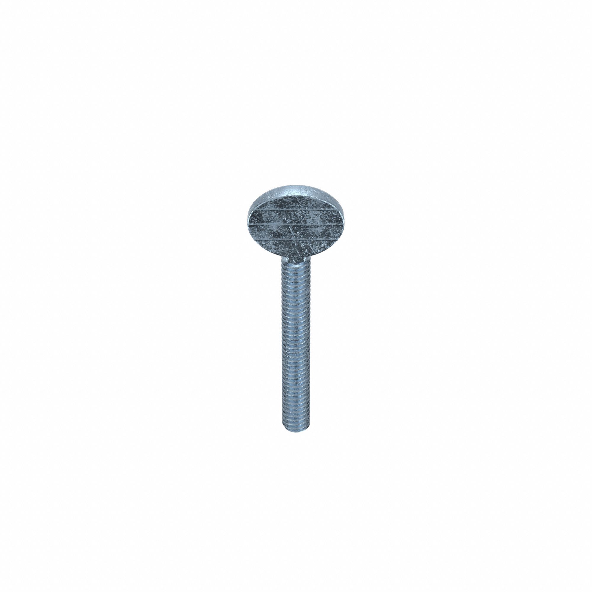 Thumb Screw: 1/4"-20 Thread Size, 2 in Lg, Smooth, Spade, Steel, Zinc-Plated, 25 PK