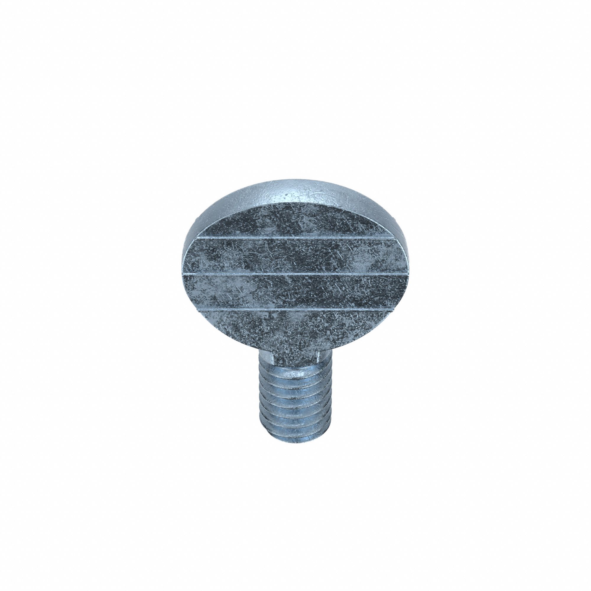 Thumb Screw: 5/16"-18 Thread Size, 1/2 in Lg, Smooth, Spade, Steel, Zinc-Plated, 25 PK
