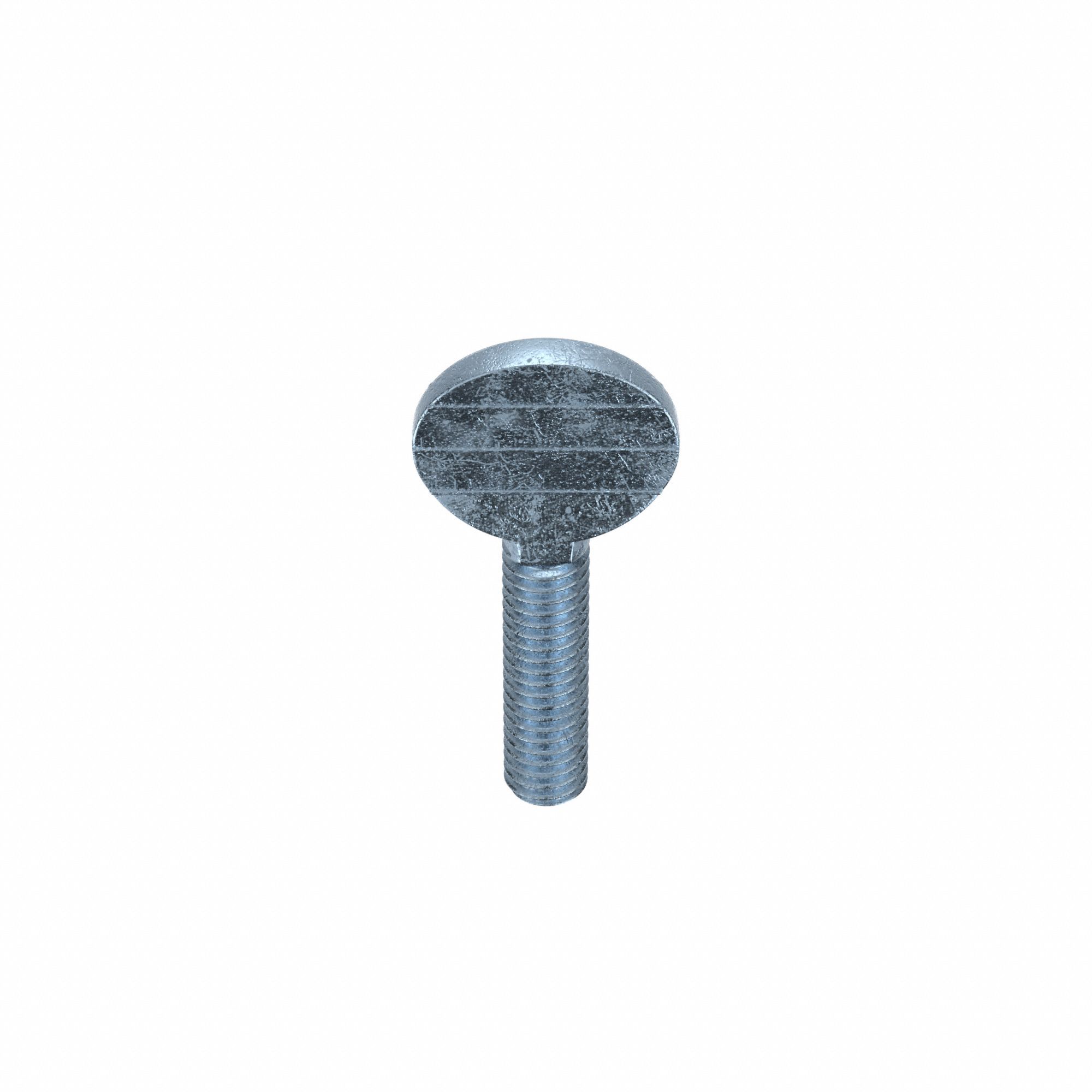 Thumb Screw: 5/16"-18 Thread Size, 1 1/4 in Lg, Smooth, Spade, Steel, Zinc-Plated, 5 PK