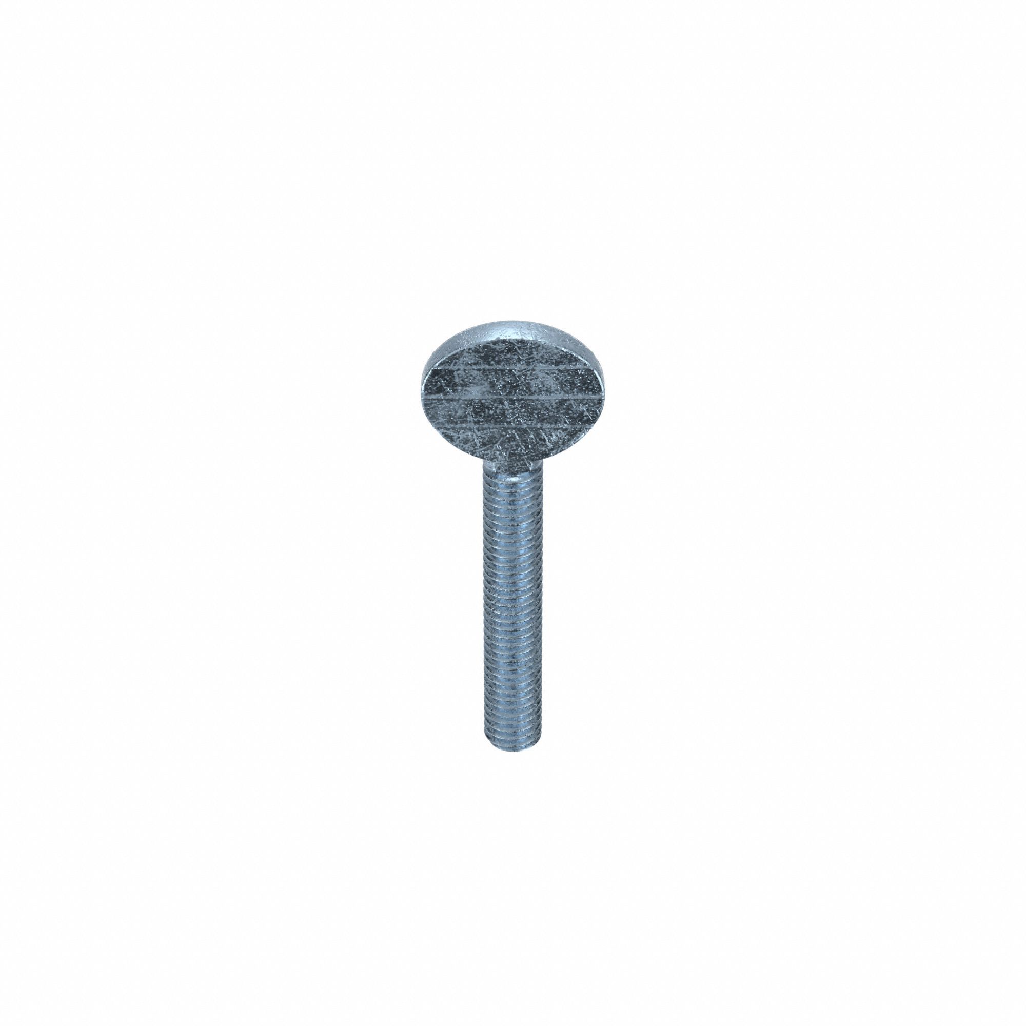 Thumb Screw: 5/16"-18 Thread Size, 2 in Lg, Smooth, Spade, Steel, Zinc-Plated, 5 PK
