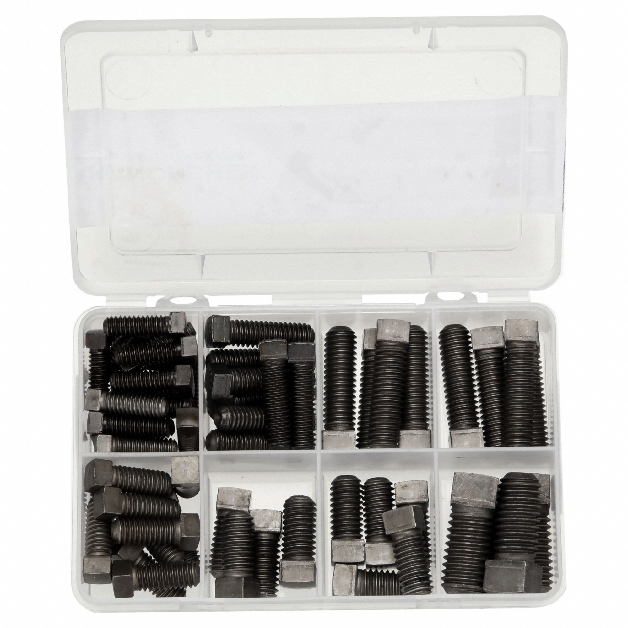 60 Pieces, 6 of Sizes, Square Head Set Screws 4F415DISPSET16060