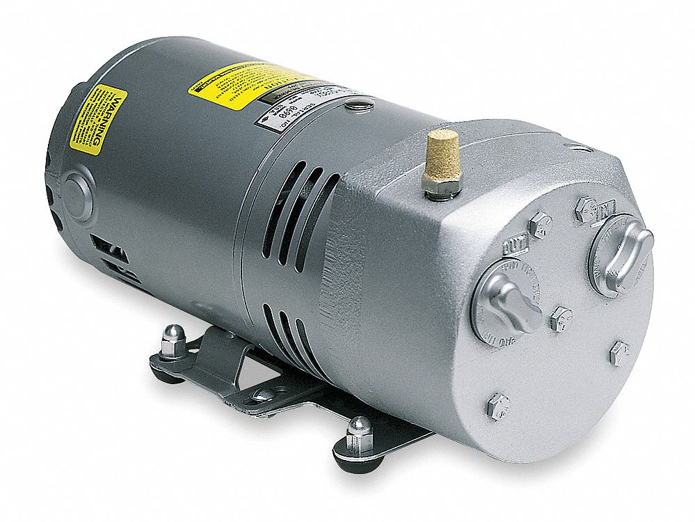 GAST 1/4 HP Compressor/Vacuum Pump; Inlet Size: 1/4" NPT, Outlet Size: 1/4" NPT   Rotary Vane Compressor/Vacuum Pump   4F740|0523 V191Q G588DX