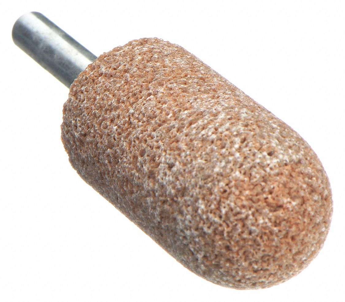 VITRIFIED MOUNTED POINT, ⅞ IN DIAMETER, ALUMINUM OXIDE, 36 GRIT, A11
