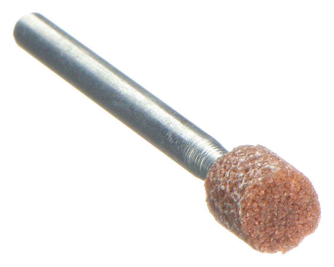Vitrified Mounted Point: 1/4 in Dia, Aluminum Oxide, 60 Grit, W160