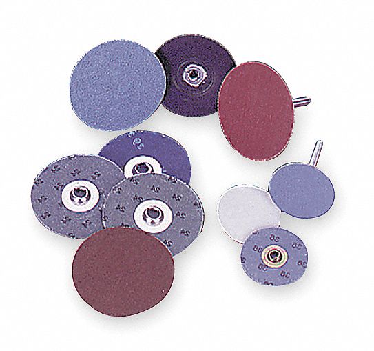 Quick-Change Sanding Disc: TS, 2", Aluminum Oxide, 80 Grit, X Wt Cotton, R228, 100 PK