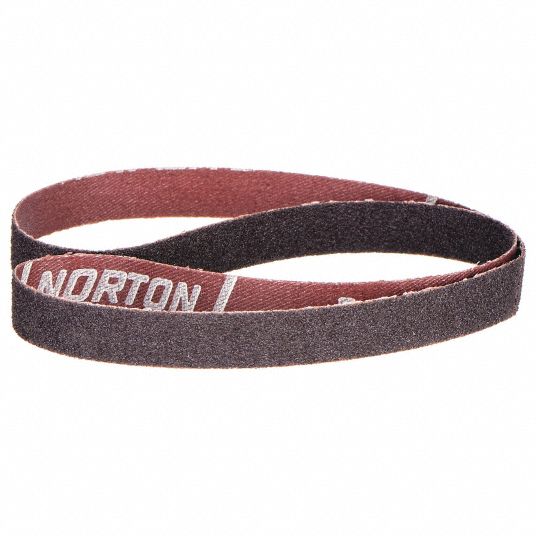 NORTON, 1/2 in W x 24 in L, Aluminum Oxide, Sanding Belt 4F898
