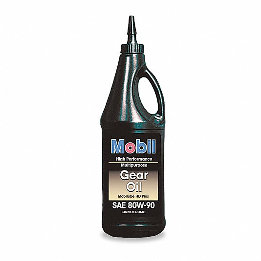 MOBIL Gear Oil: 1 qt Container Size, Bottle, 80W-90, 103 Viscosity Index