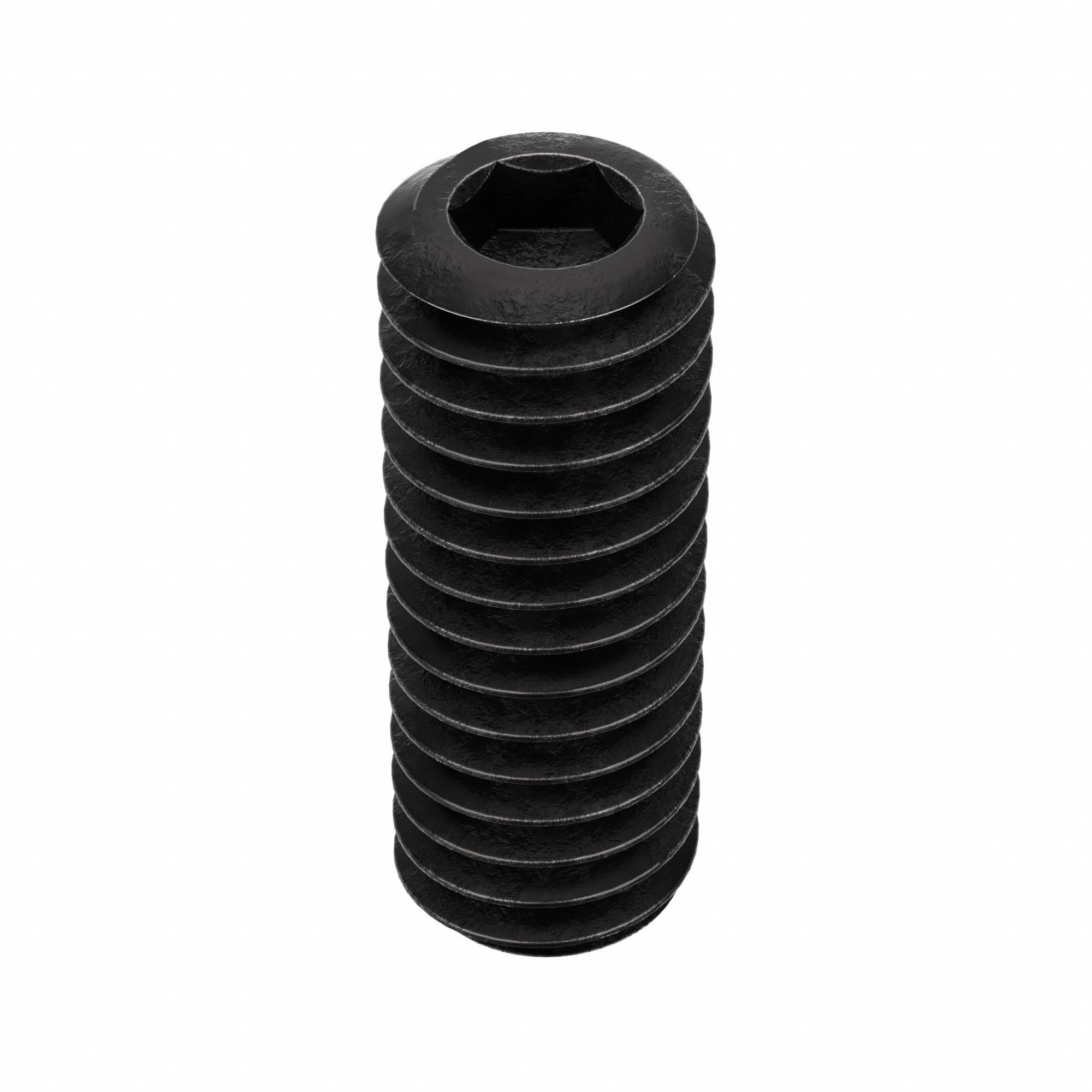 Socket Set Screw: 5/16"-18 Thread Size, 7/8 in Overall Lg, Cup pt, Alloy Steel, Black Oxide, 100 PK