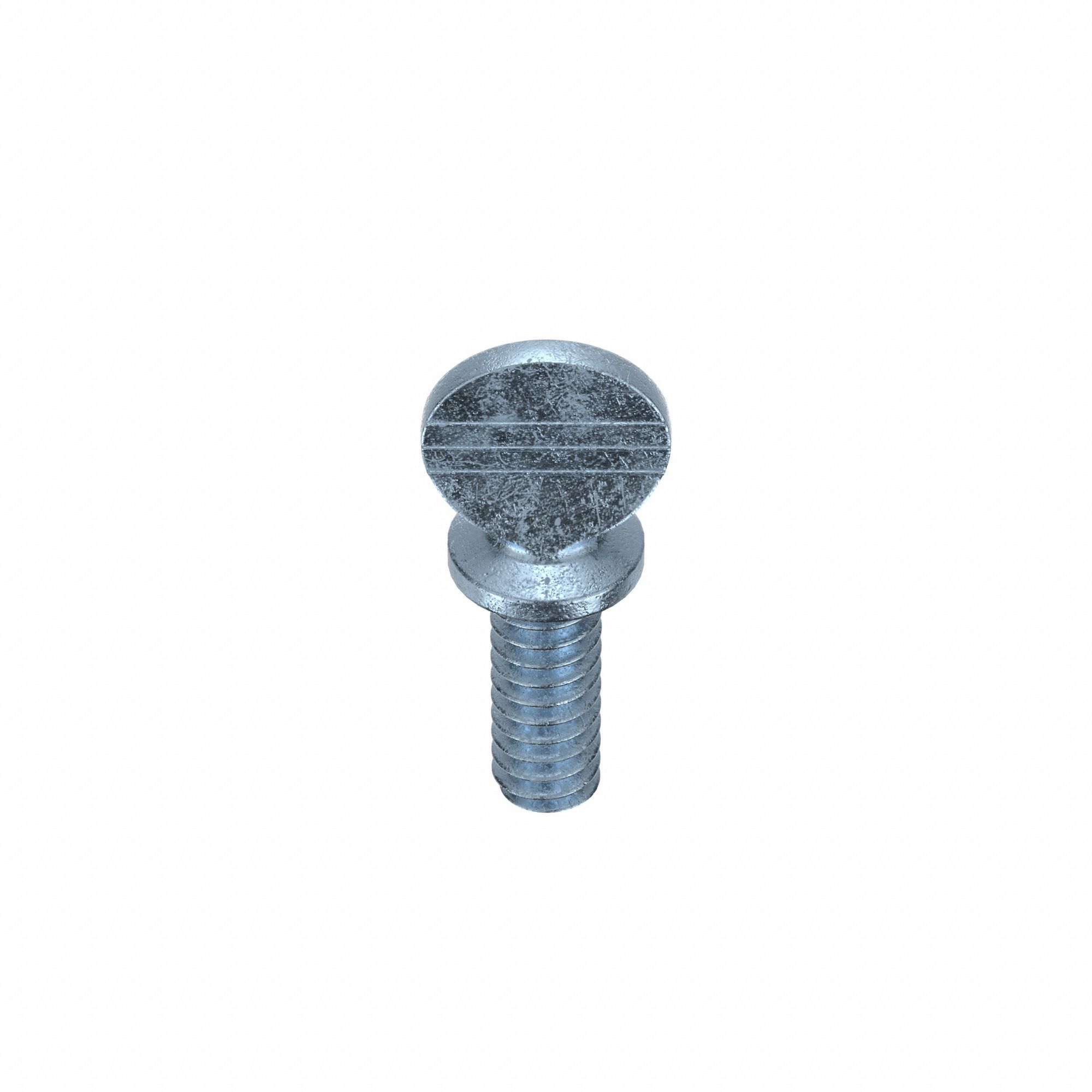 Thumb Screw: #6-32 Thread Size, 3/8 in Lg, Smooth, Spade, Steel, Zinc-Plated, 25 PK