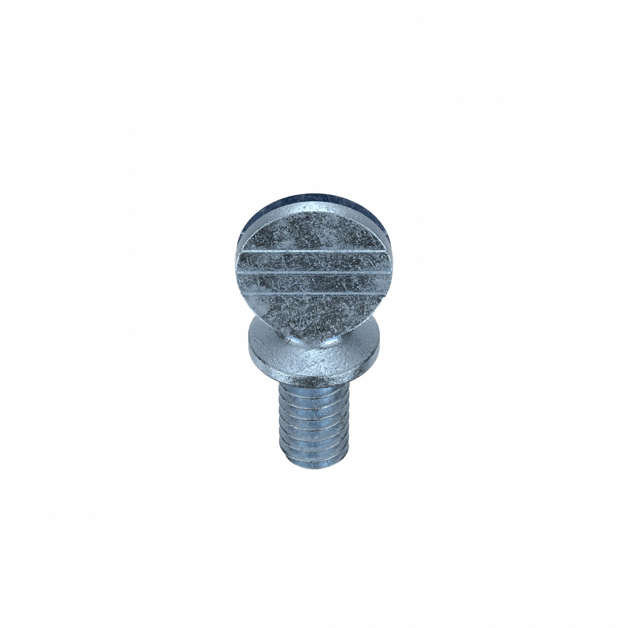 Lyn-Tron Thumb Screw, #1/4-20 Thread Size, Round Push, Plain Brass, 1/2