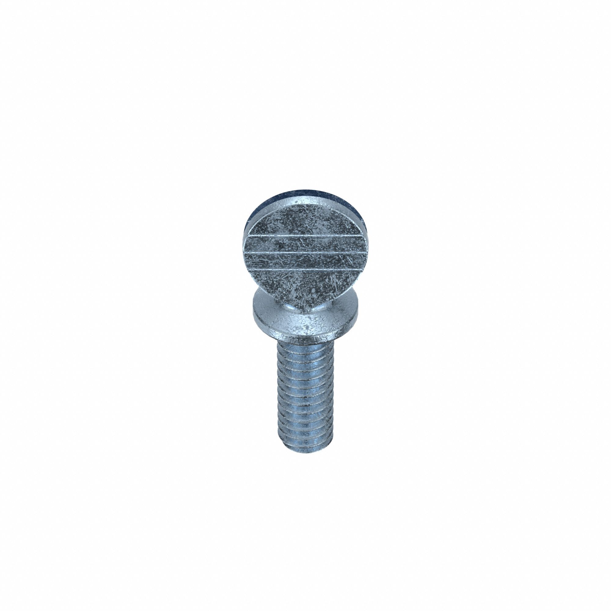 Thumb Screw: 1/4"-20 Thread Size, 3/4 in Lg, Smooth, Spade, Steel, Zinc-Plated, 25 PK