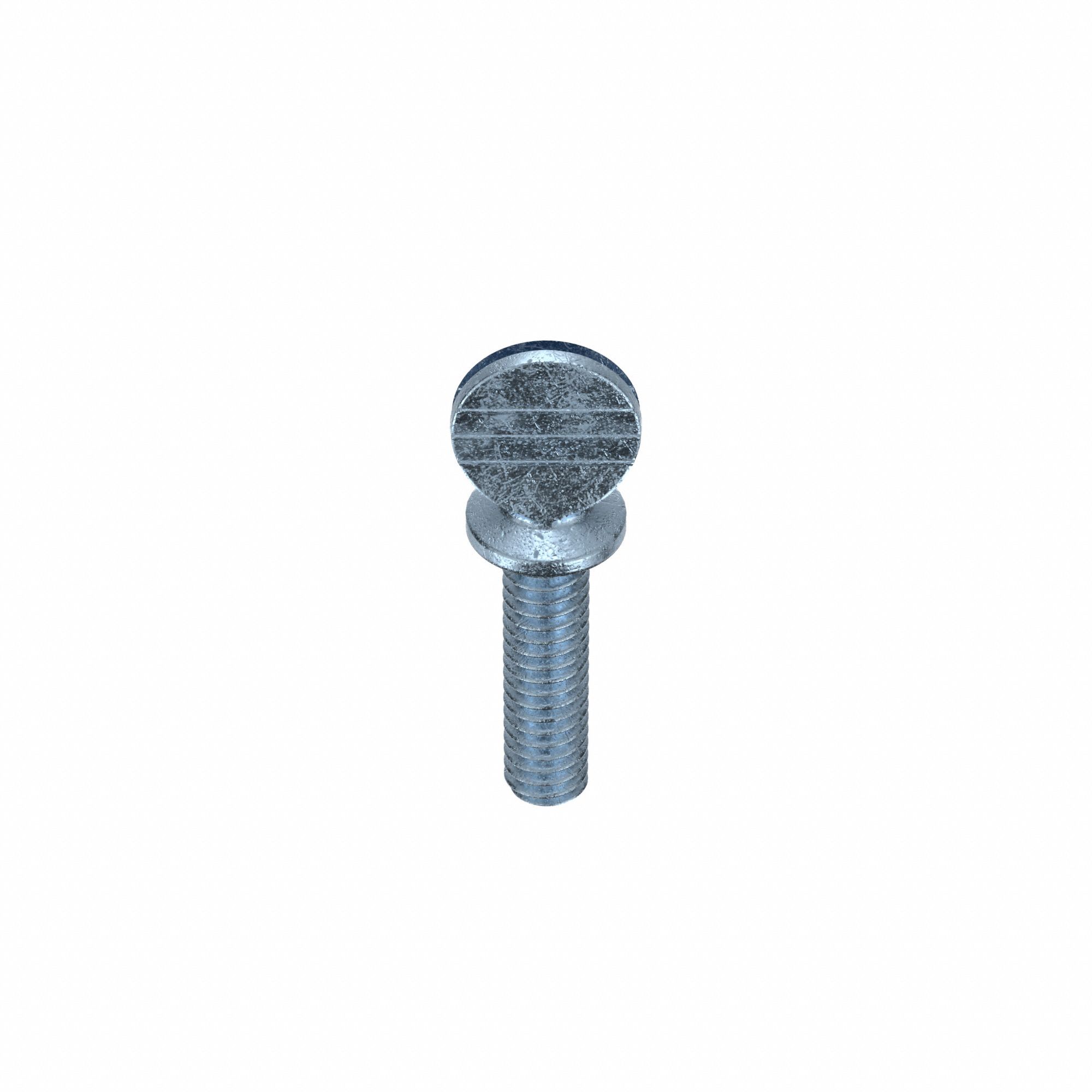 Thumb Screw: 1/4"-20 Thread Size, 1 in Lg, Smooth, Spade, Steel, Zinc-Plated, 25 PK