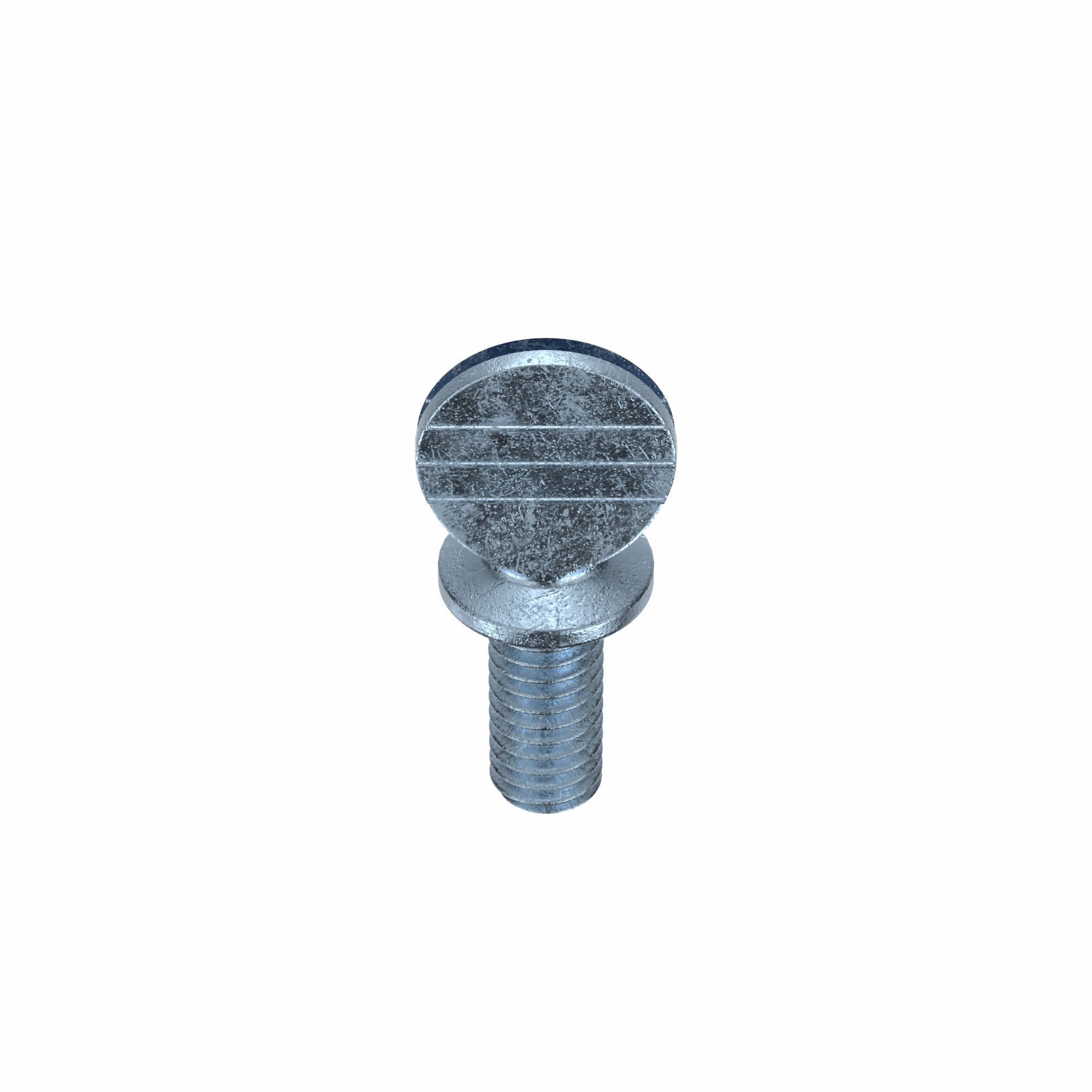 Thumb Screw: 5/16"-18 Thread Size, 3/4 in Lg, Smooth, Spade, Steel, Zinc-Plated, 10 PK