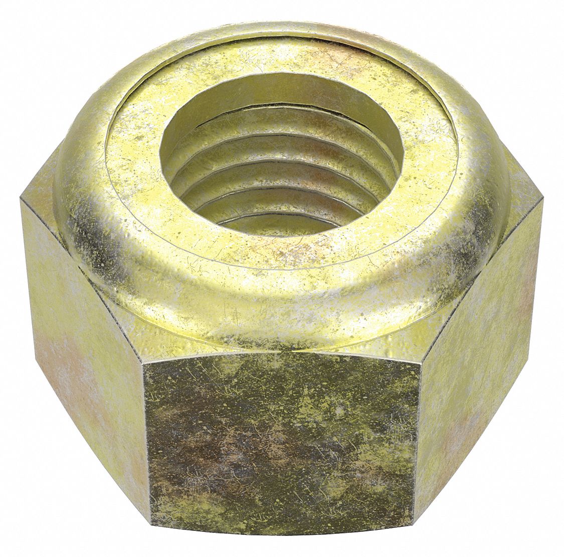 LOCK NUT, NYLON INSERT, 5/16"-24 THREAD, STEEL, GRADE 8, ZINC YELLOW, ½ IN HEX W, 100 PK