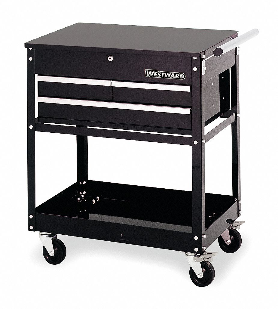 Westward Black Standard Duty Tool Utility Cart 31 H X 30 W X 20