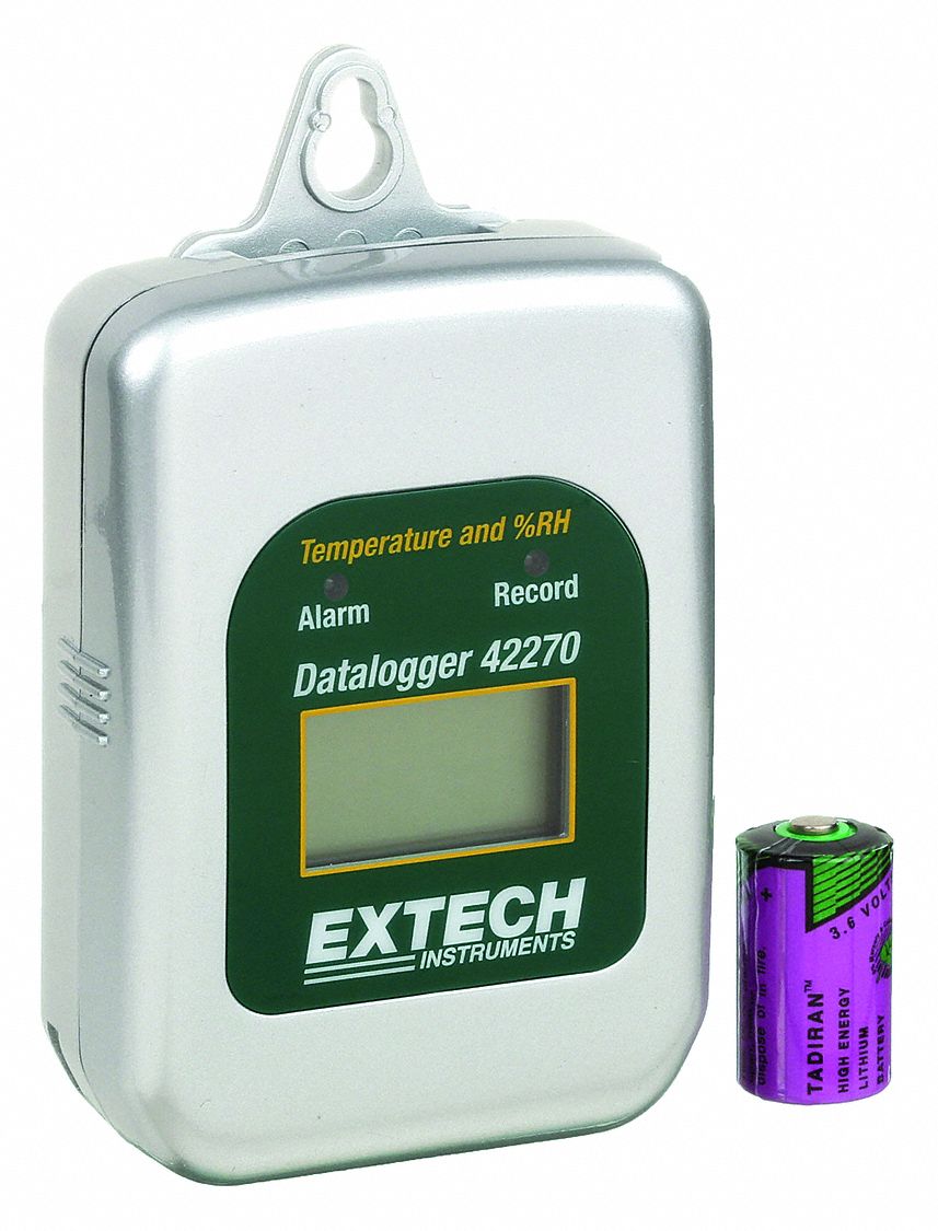 EXTECH, 0%to 100% Relative Humidity Measured, -40°F to 185°F, Data ...