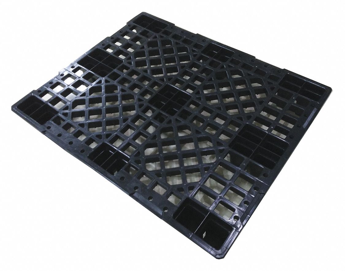 GRAINGER APPROVED 4Way Nestable High Density Polyethylene Pallet, 48